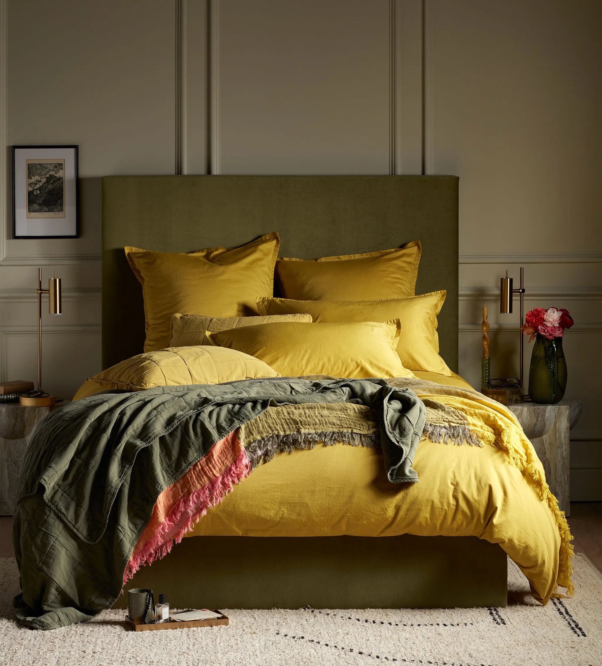 Chartreuse Super Soft 100% Cotton Fitted Sheet
