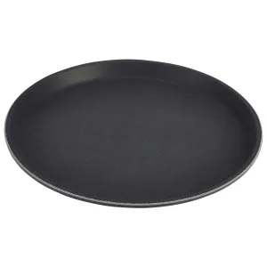 Gengrip 16" Round Non-Slip Bar Tray Black