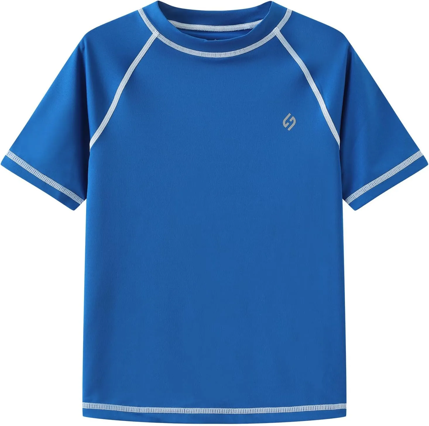HODOSPORTS Boys UPF 50  Rash Guard Swim Shirts Short Sleeve Quick Dry UV Protection Sun Shirt