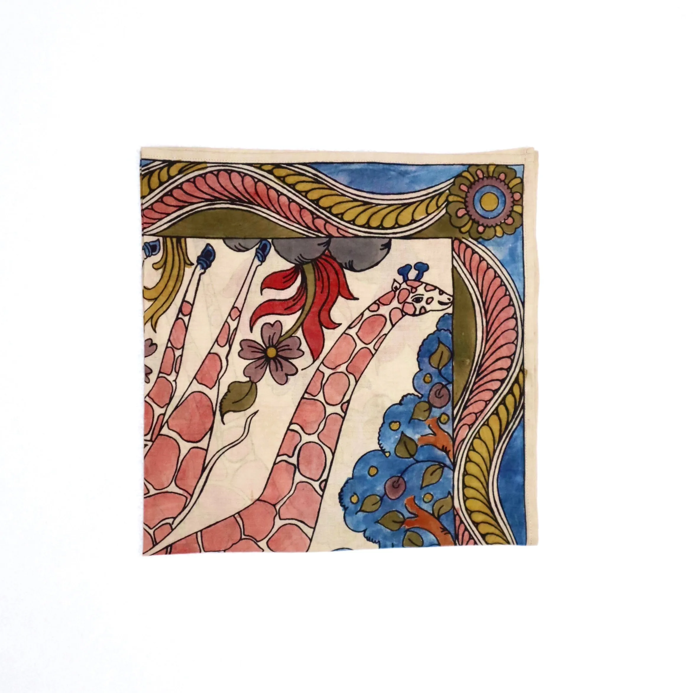 Ivory Safari - Limited Edition Hand Painted Cotton Bandana