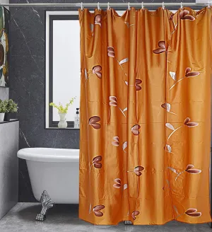 Kuber Industries Shower Curtain & Bathmat Set | Non-Slip Bath mats for Bathroom | Easy-Slide Curtains | Polyester Curtain or Bathmat for Bath Décor | XTL341-3T | 9 Pcs Set | Multicolor