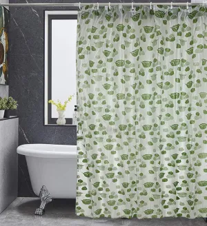 Kuber Industries Shower Curtain & Bathmat Set | Non-Slip Bath mats for Bathroom | Easy-Slide Curtains | Polyester Curtain or Bathmat for Bath Décor | YL0113-3T | 15 Pcs Set | Multicolor