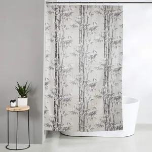 Kuber Industries Shower Curtain & Bathmat Set | Non-Slip Bath mats for Bathroom | Easy-Slide Curtains | Polyester Curtain or Bathmat for Bath Décor | YX0029-3T | 6 Pcs Set | Multicolor