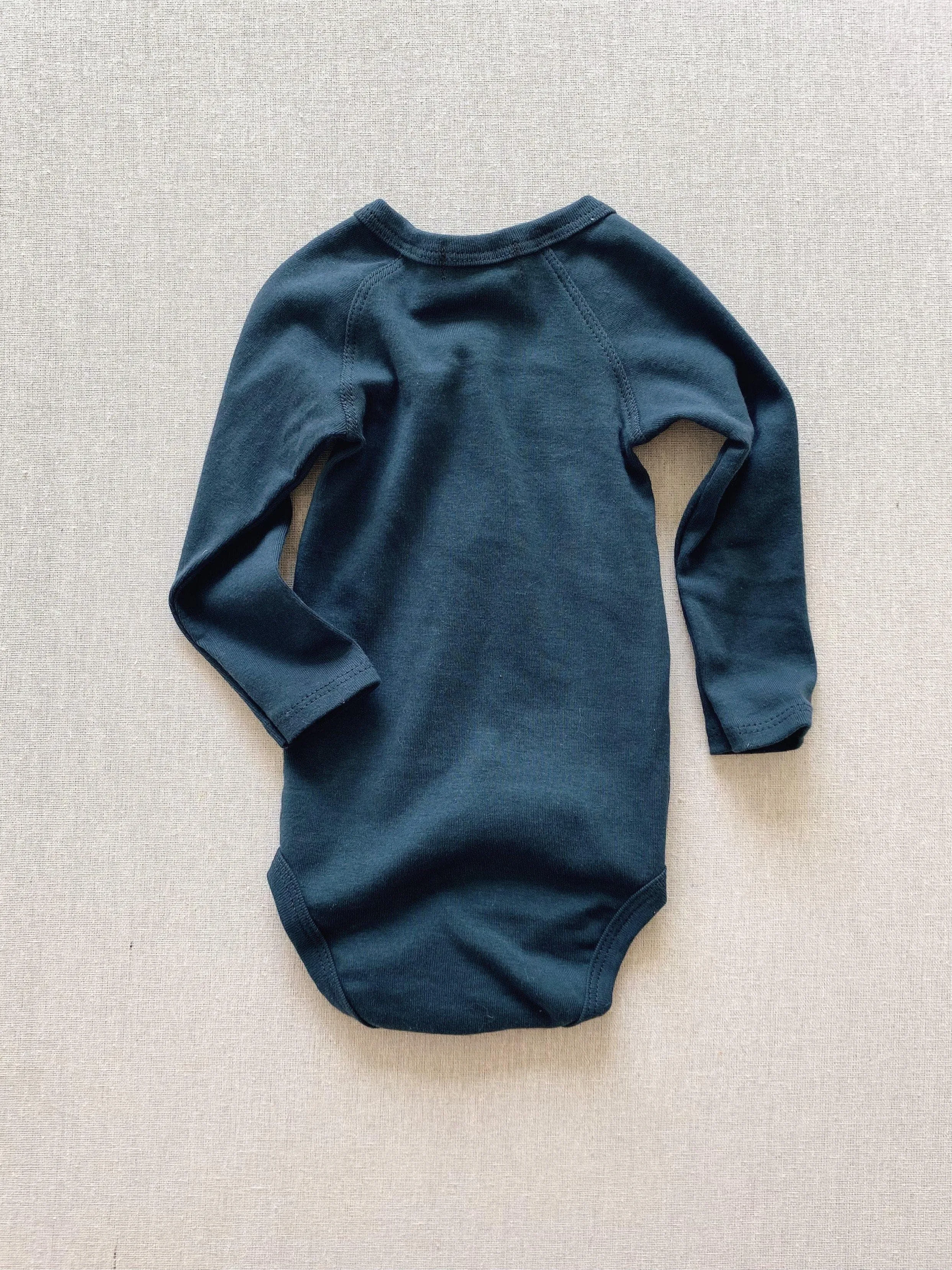 organic cotton wrap onesie - ink