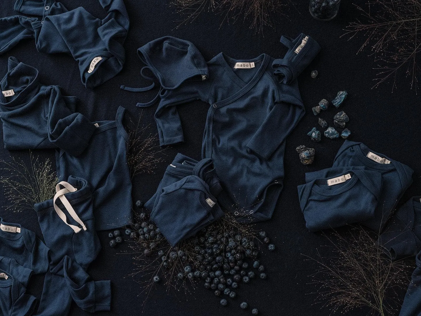 organic cotton wrap onesie - ink