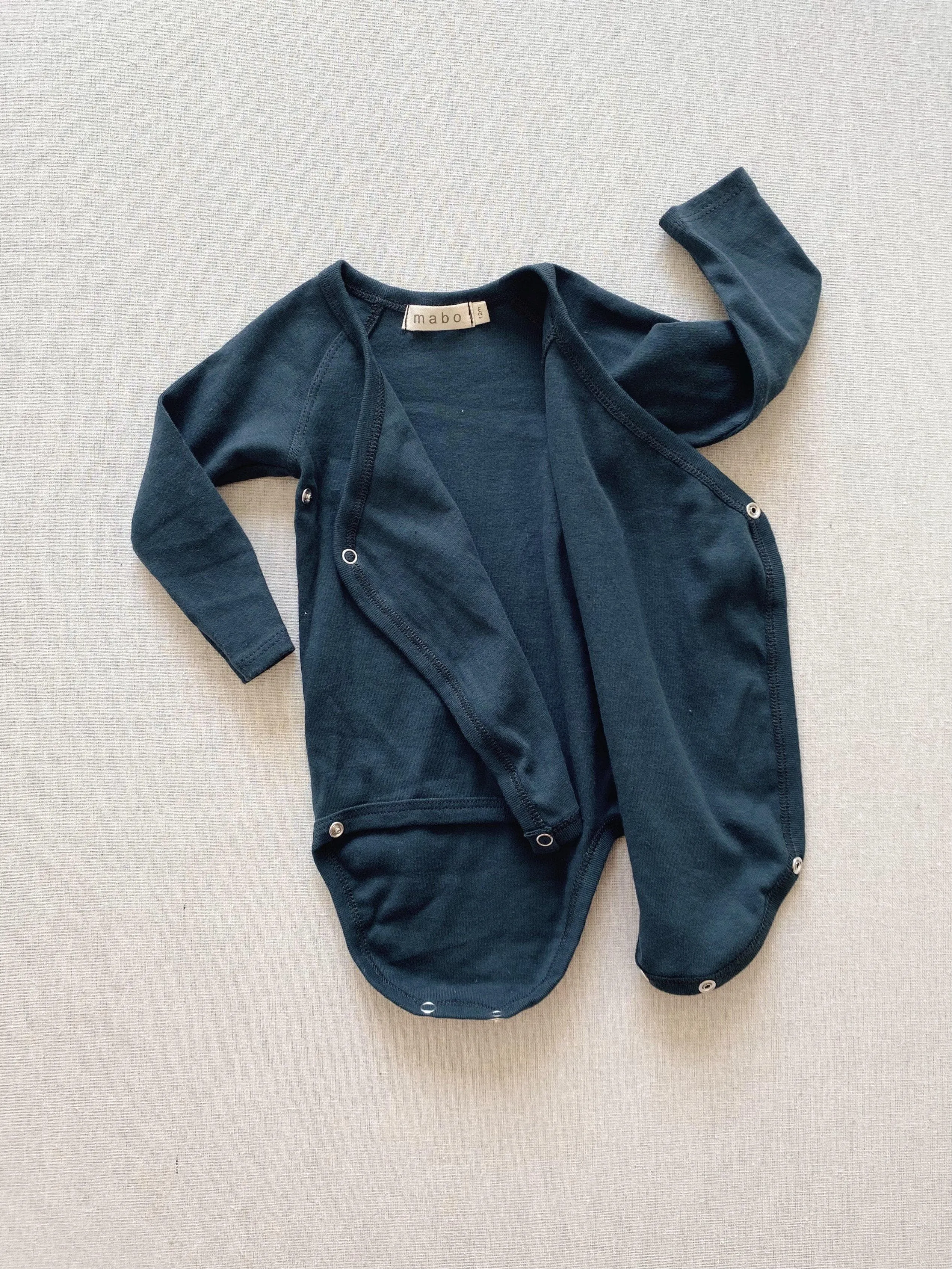 organic cotton wrap onesie - ink