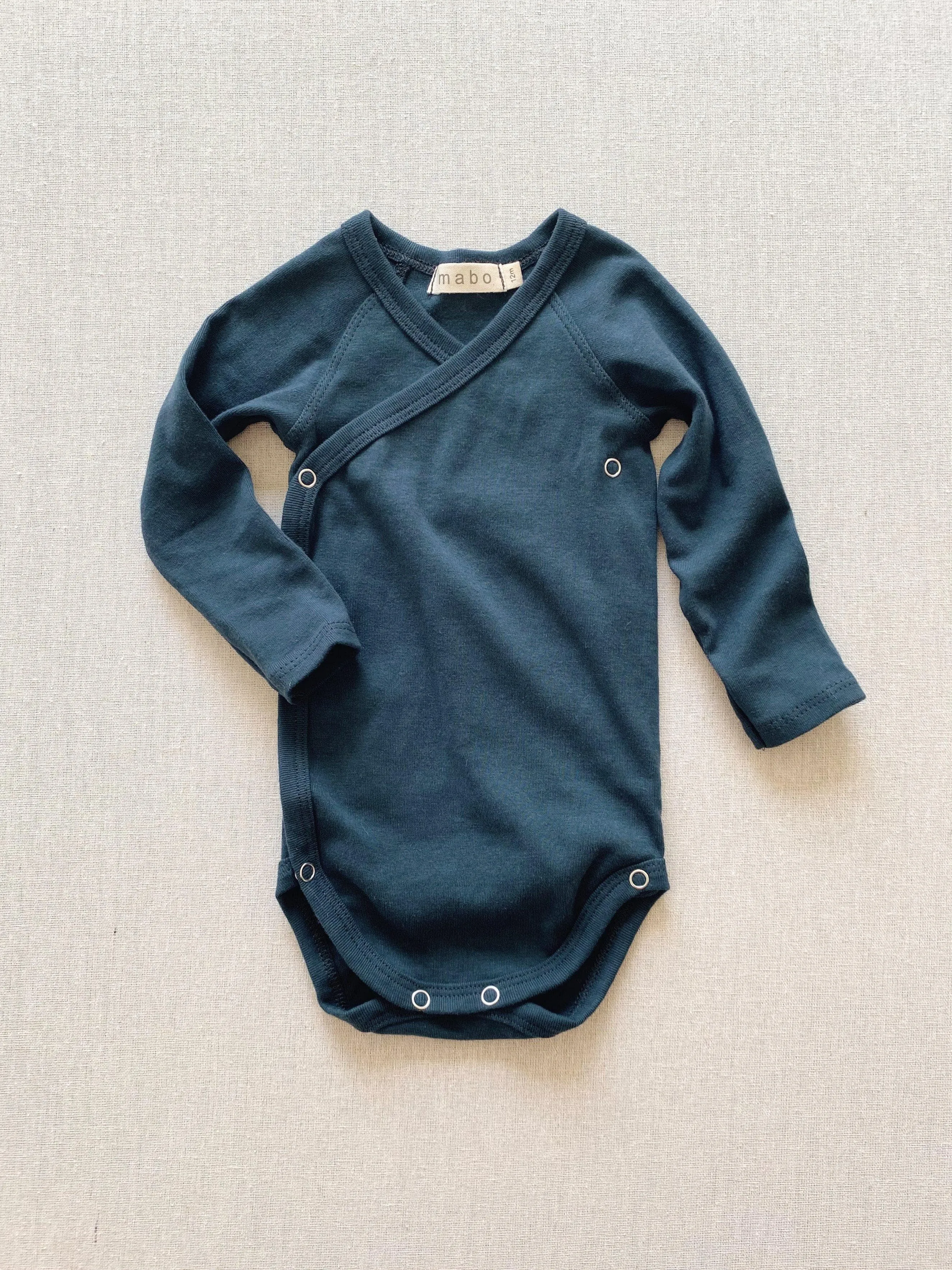 organic cotton wrap onesie - ink