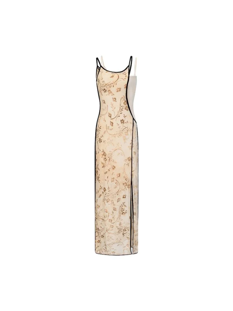 Swoosh Flocking Burnout Stretchy Slimming Dress【s0000008782】