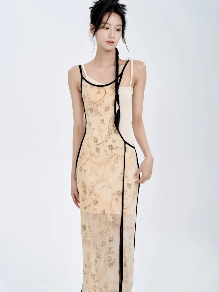 Swoosh Flocking Burnout Stretchy Slimming Dress【s0000008782】