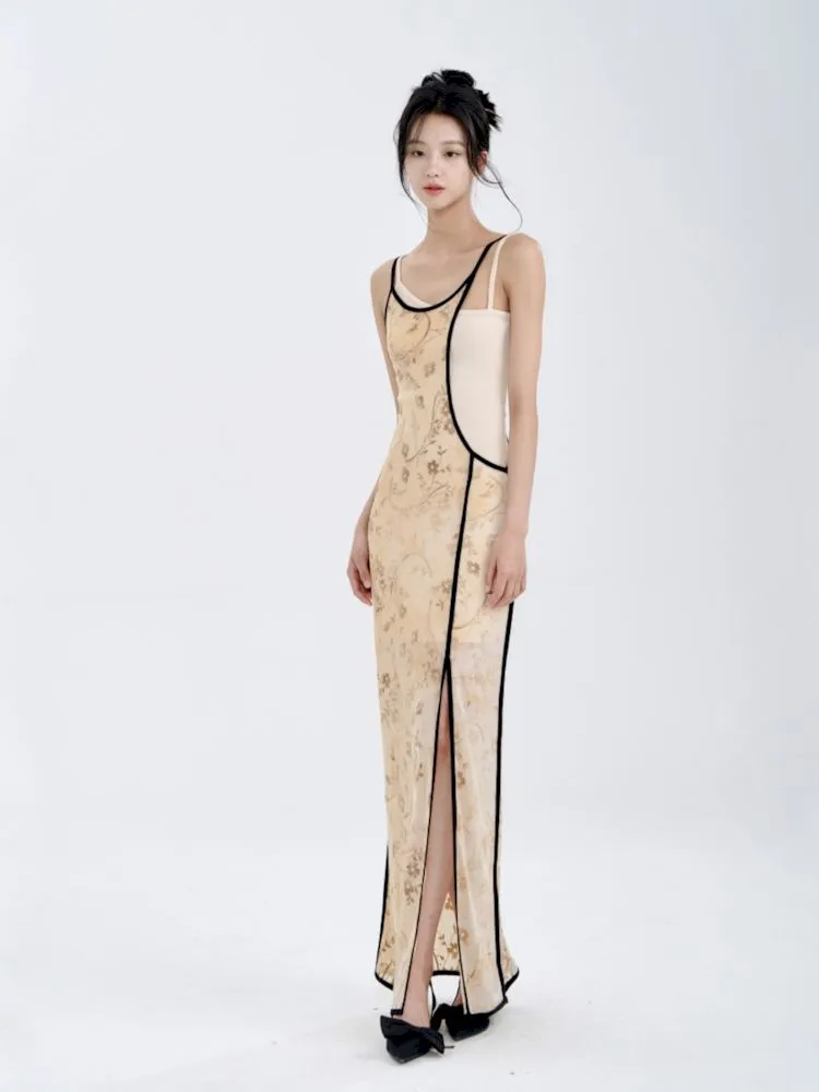 Swoosh Flocking Burnout Stretchy Slimming Dress【s0000008782】