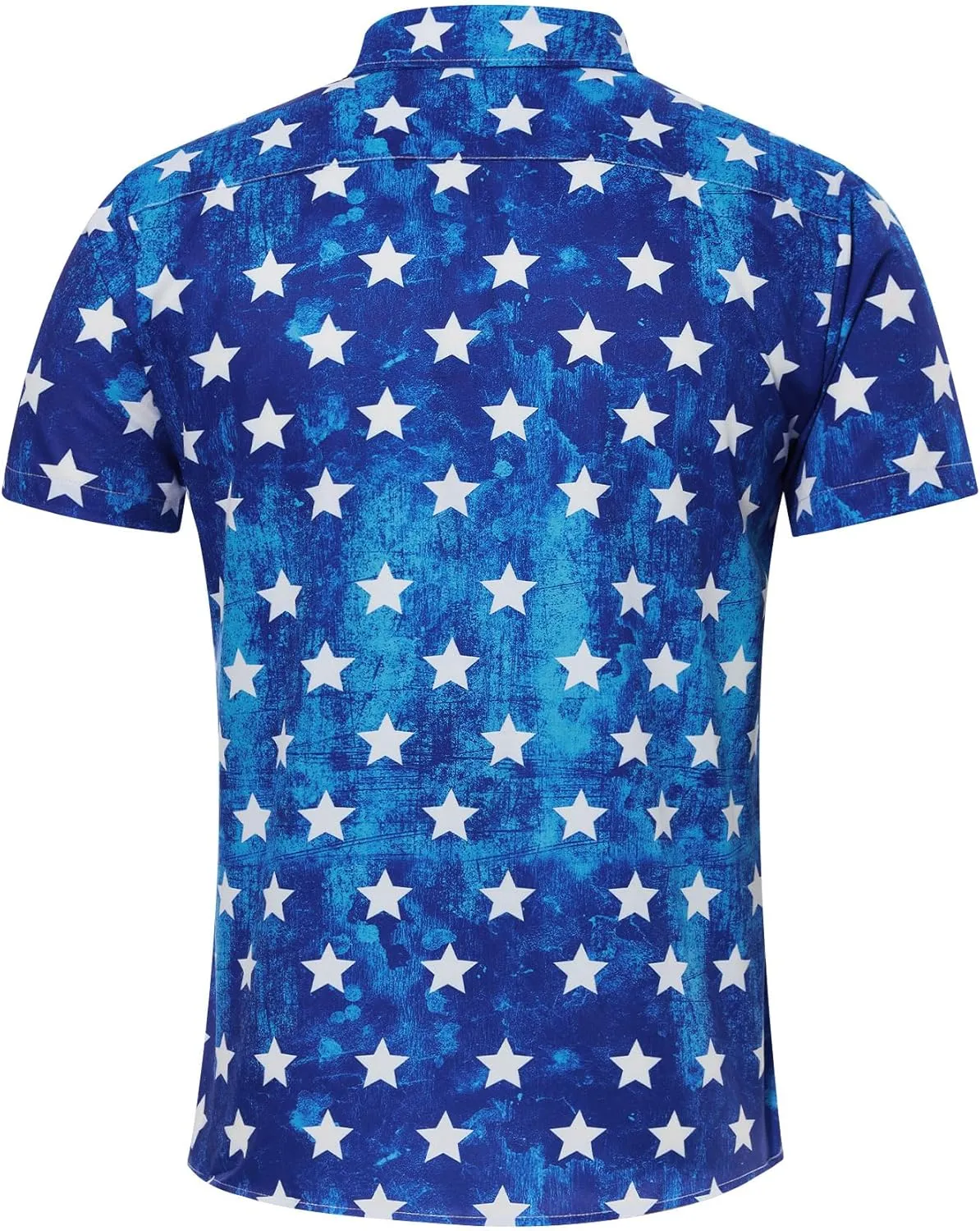 uideazone Mens 4th of July American Flag Patriotic Shirt USA Short Sleeve Button Up Independence Day Shirt M-XXL