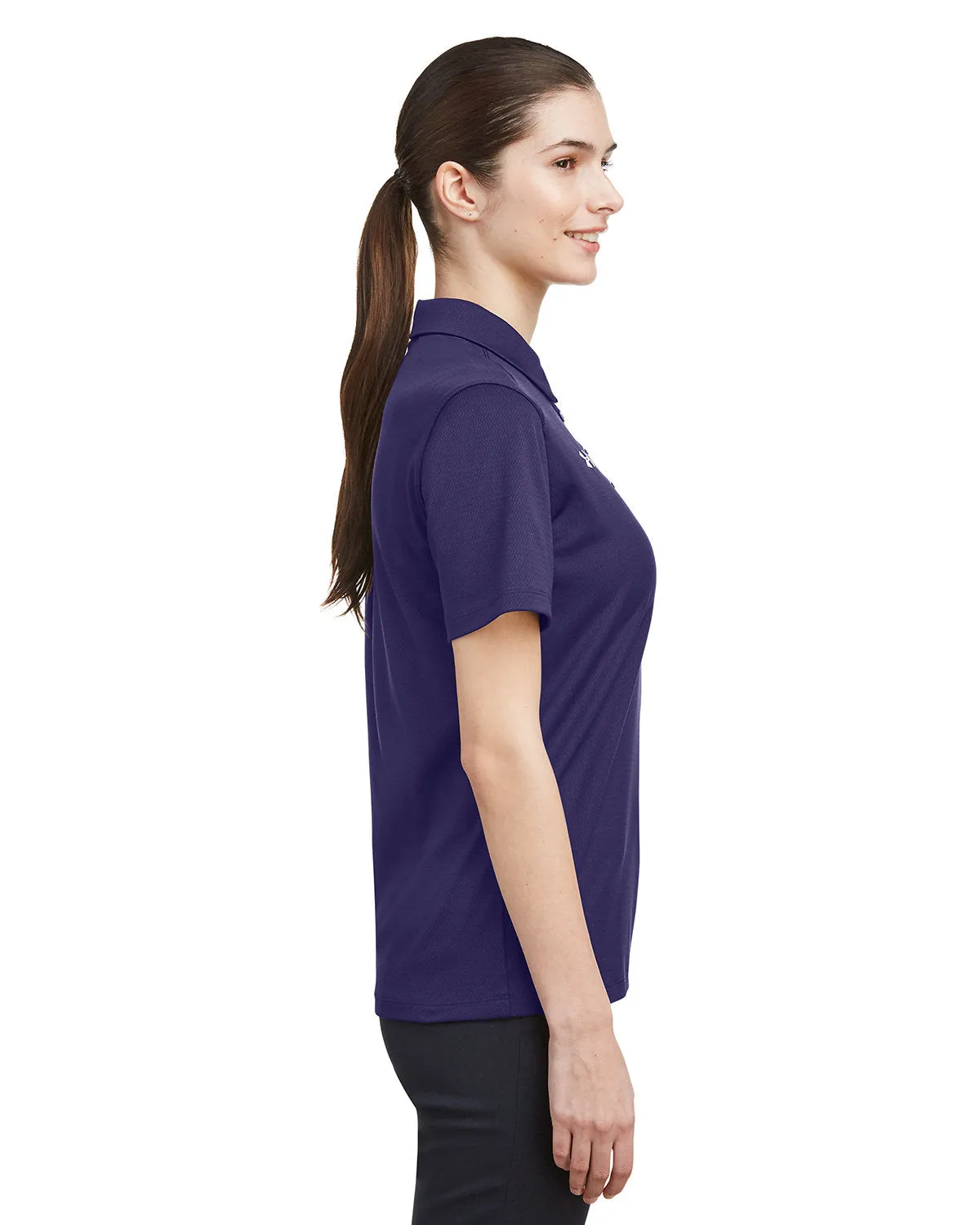 Under Armour Ladies Tech Customized Polos, Purple